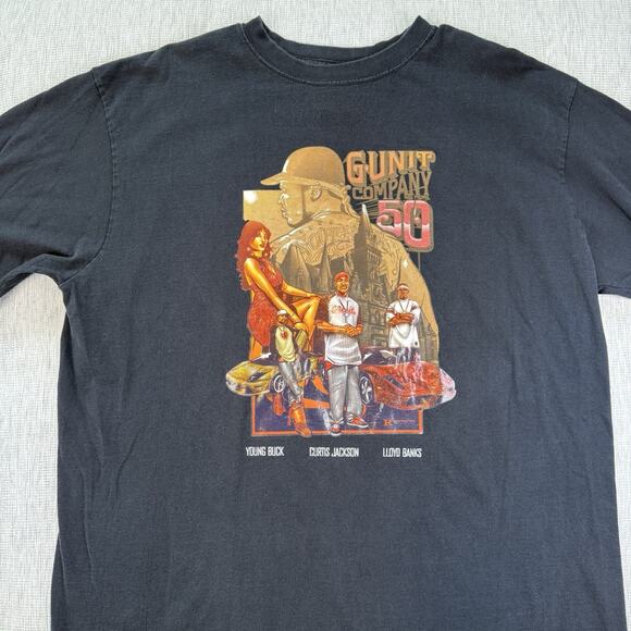 VTG G-Unit Soul Cinema Graphic Tee XL 50 Cent Tools of the Trade Y2K Hip Hop Rap - Picture 1 of 10